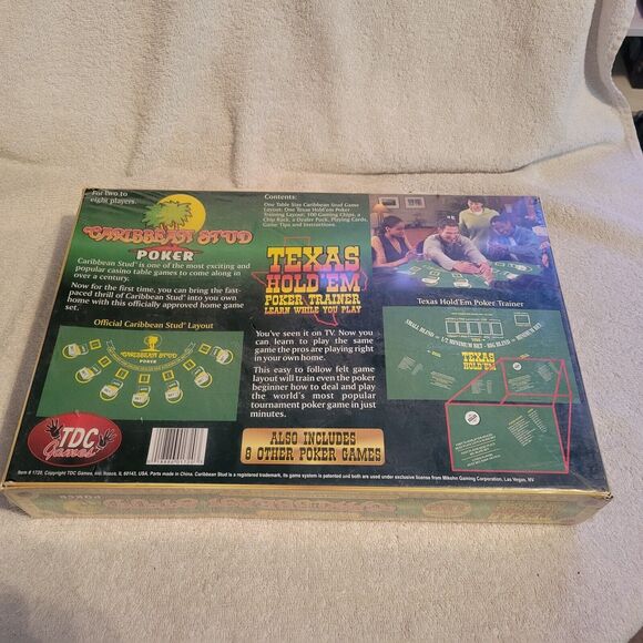 Poker Official Caribbean Stud & Texas Hold'em Poker Trainer Casino Games Sealed - Picture 2 of 5